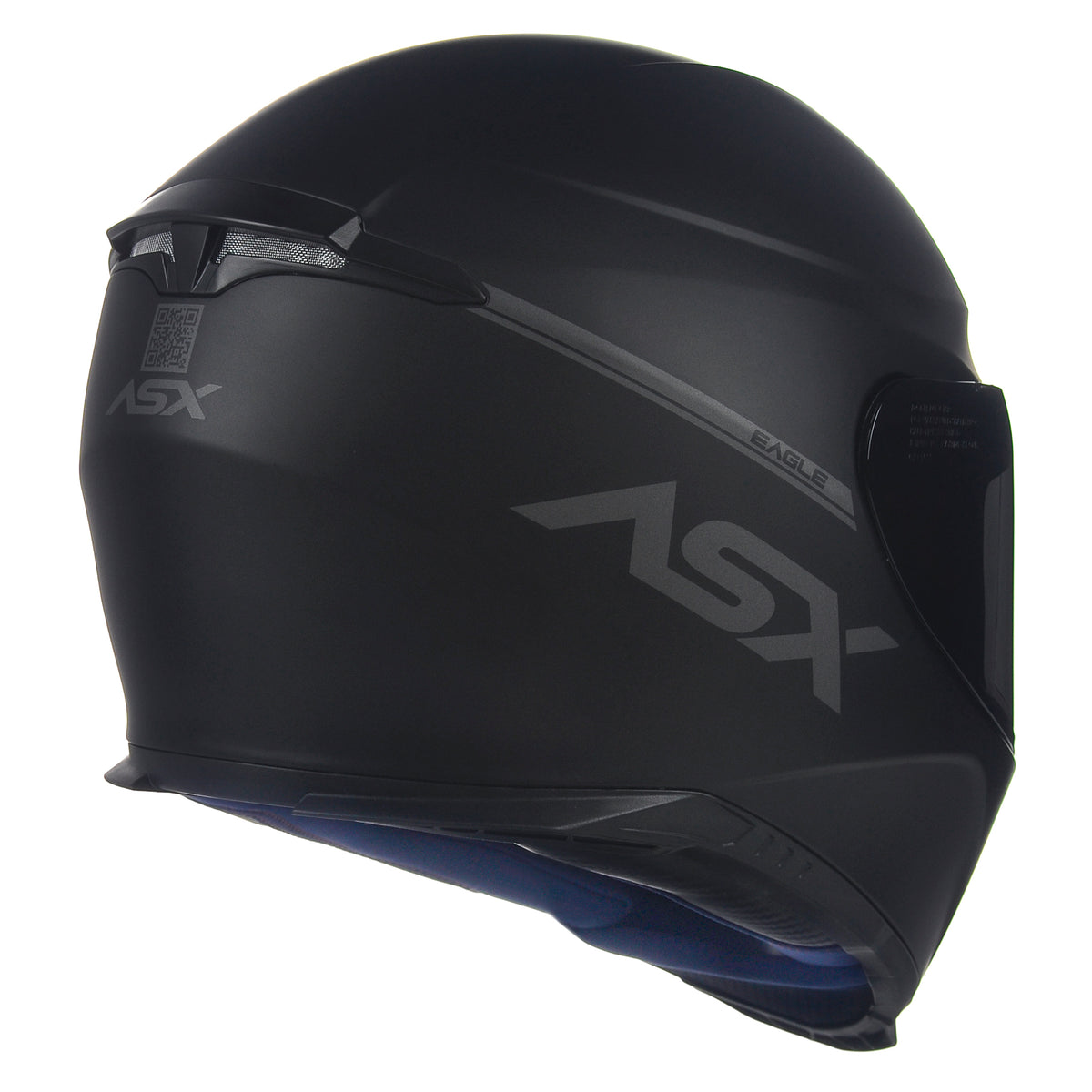 Capacete ASX Eagle Solid Fosco Preto/Cinza