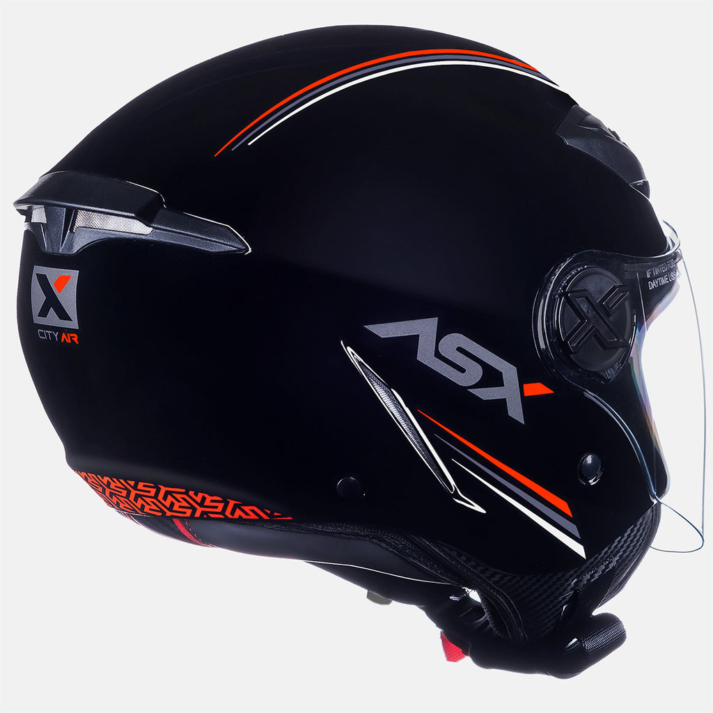 Capacete ASX City Air Brilho Solid Preto