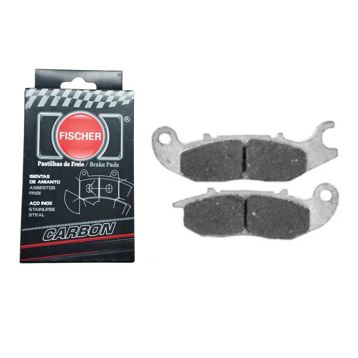 PASTILHA DE FREIO DIANTEIRA FISCHER CARBON FAZER 250 / FZ25 / TITAN MIX 150 / FAN 160 / CBR R 125 150 / CBF 125 / MONKEY 125 / MSX 125