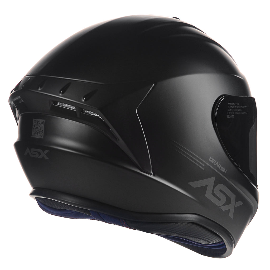 Capacete ASX draken Solid Fosco Preto