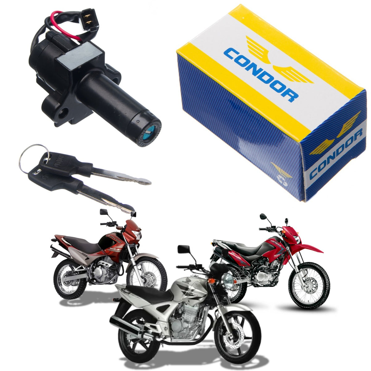 CHAVE IGNIÇÃO NX FALCON 400 / CBX TWISTER 250 / BROS 150 / XR250