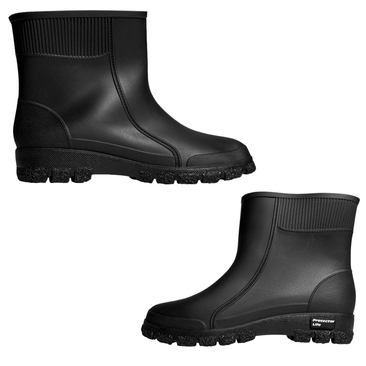Bota de Chuva Protector Life Cano Medio Preto