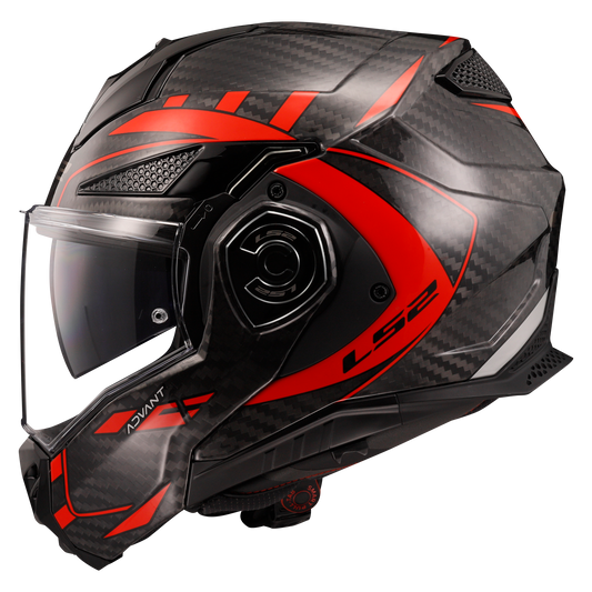 Capacete Ls2 Advant X Carbon ff901 Future Vermelho