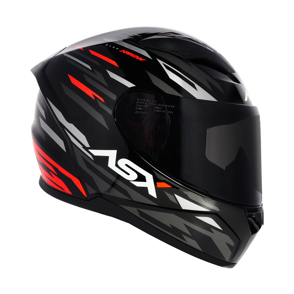 Capacete ASX City Arrow Preto/Brilho/Grafite