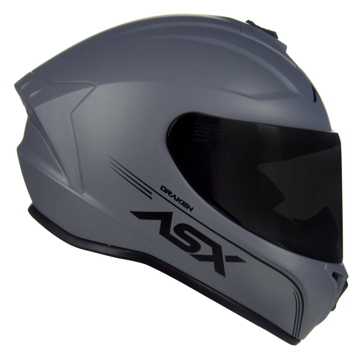 Capacete ASX draken Solid Fosco Cinza