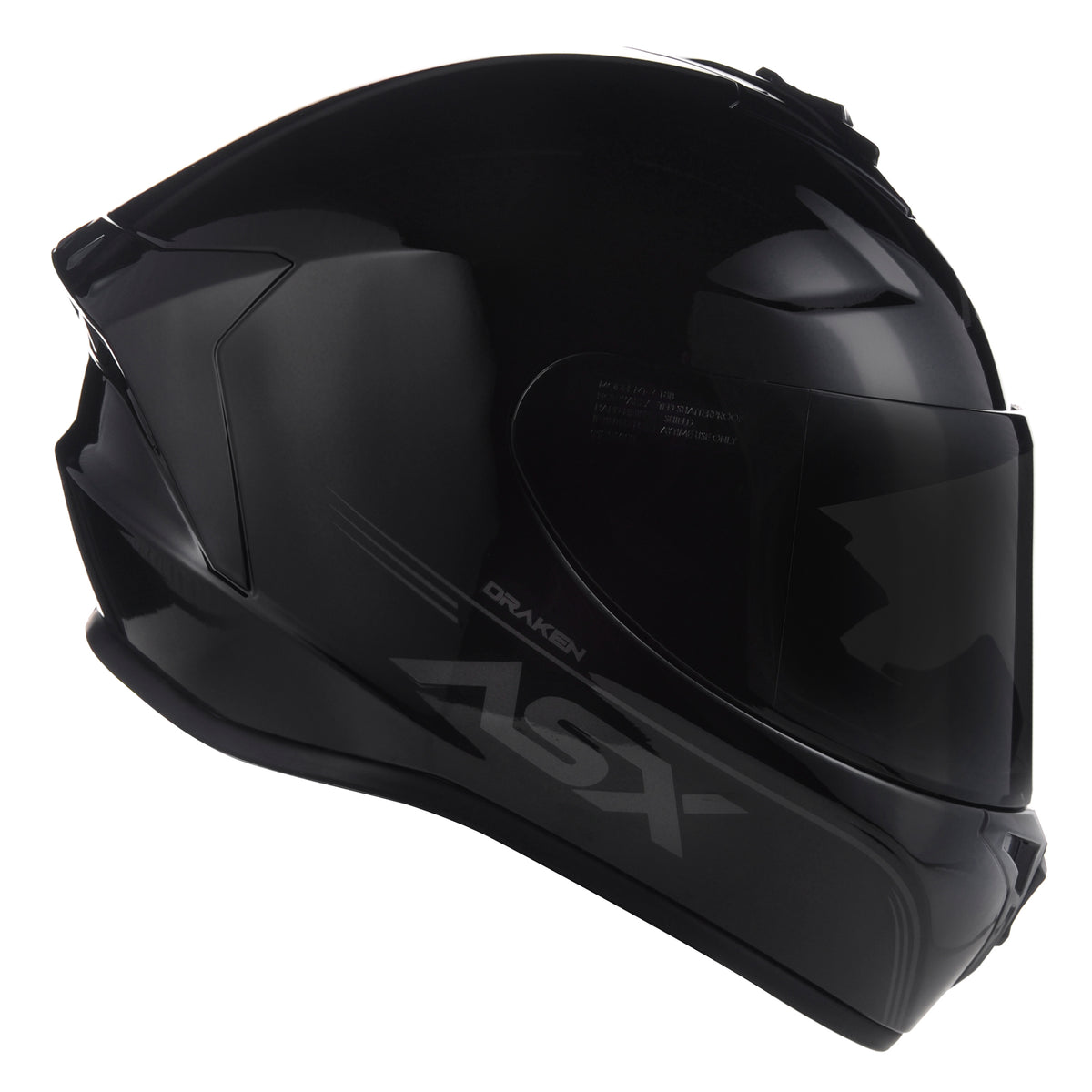 Capacete ASX draken Solid Brilho Preto
