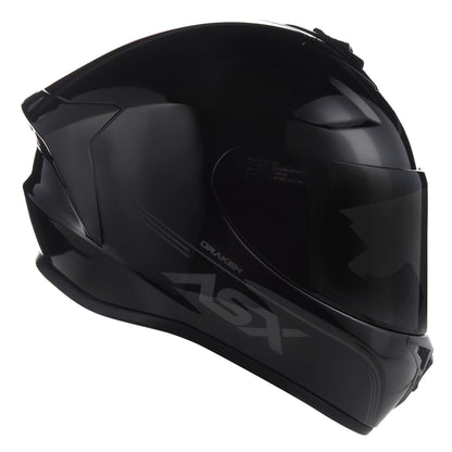 Capacete ASX draken Solid Brilho Preto