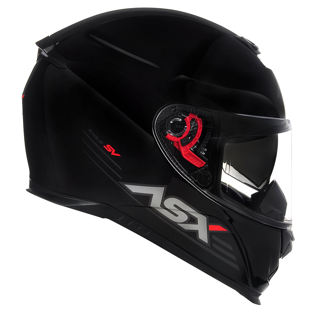 Capacete ASX Eagle SV Solid Preto Brilho