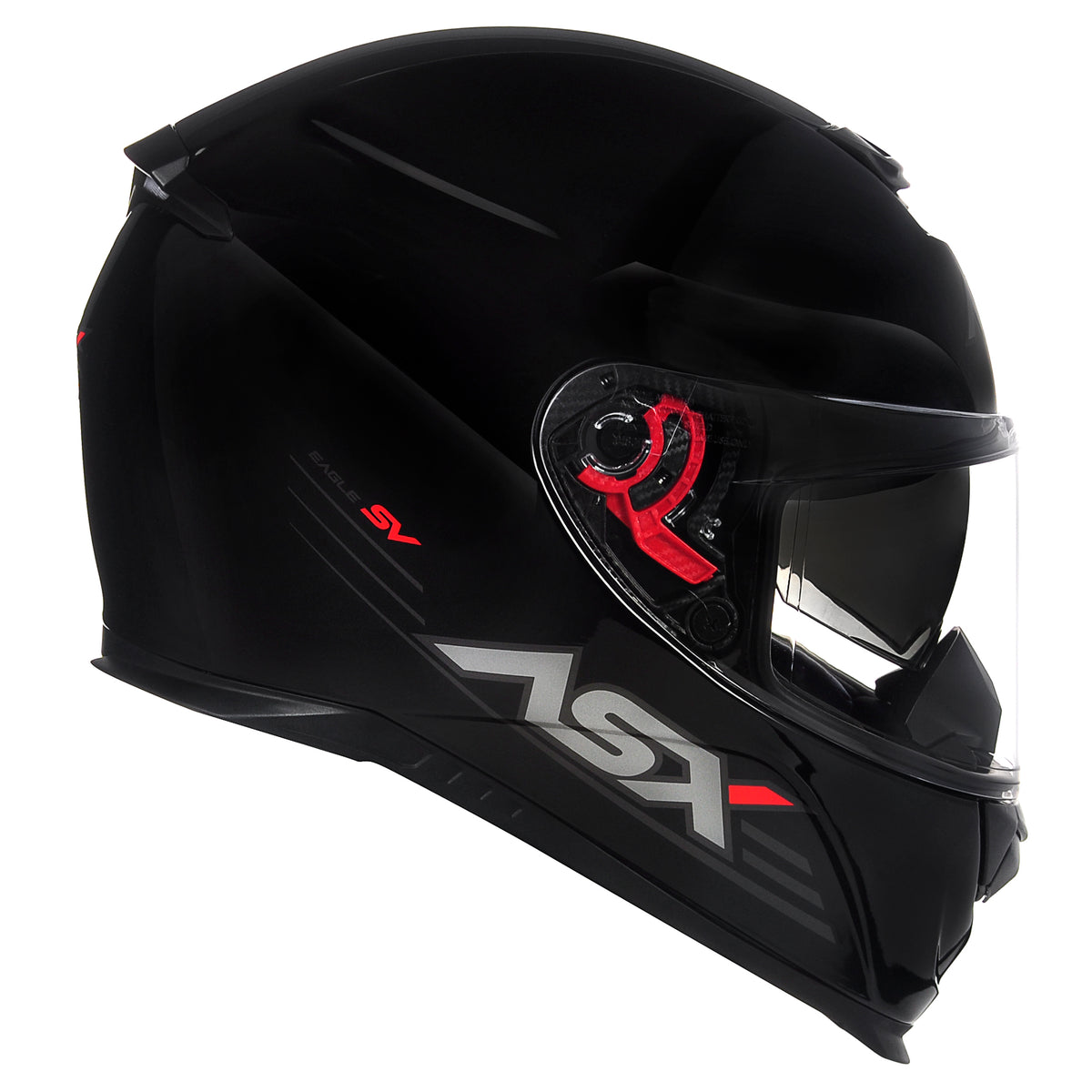 Capacete ASX Eagle SV Solid Preto Brilho