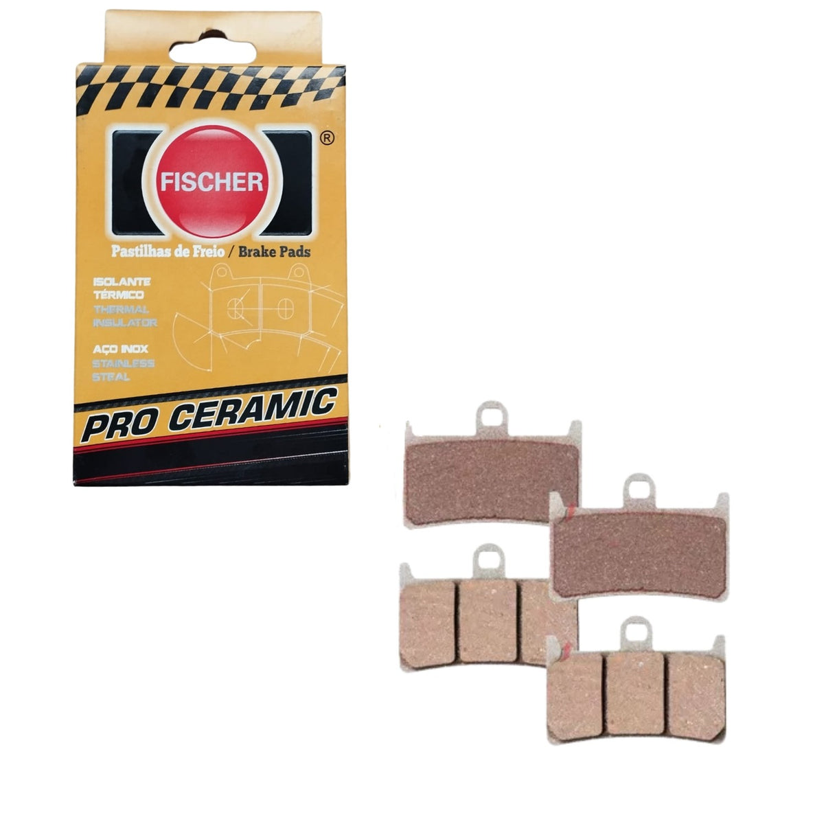 PASTILHA DE FREIO DIANTEIRA FISCHER PRO CERAMIC R6 / MT07 / MT09 / T-MAX / XJR R / FZ6 / FZS / TDM 900 SUPER TENERE