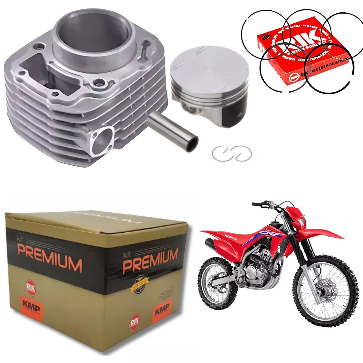 KIT PREMIUM COM CILINDRO PISTAO KMP HONDA CB250F TWISTER 2016 A 2022