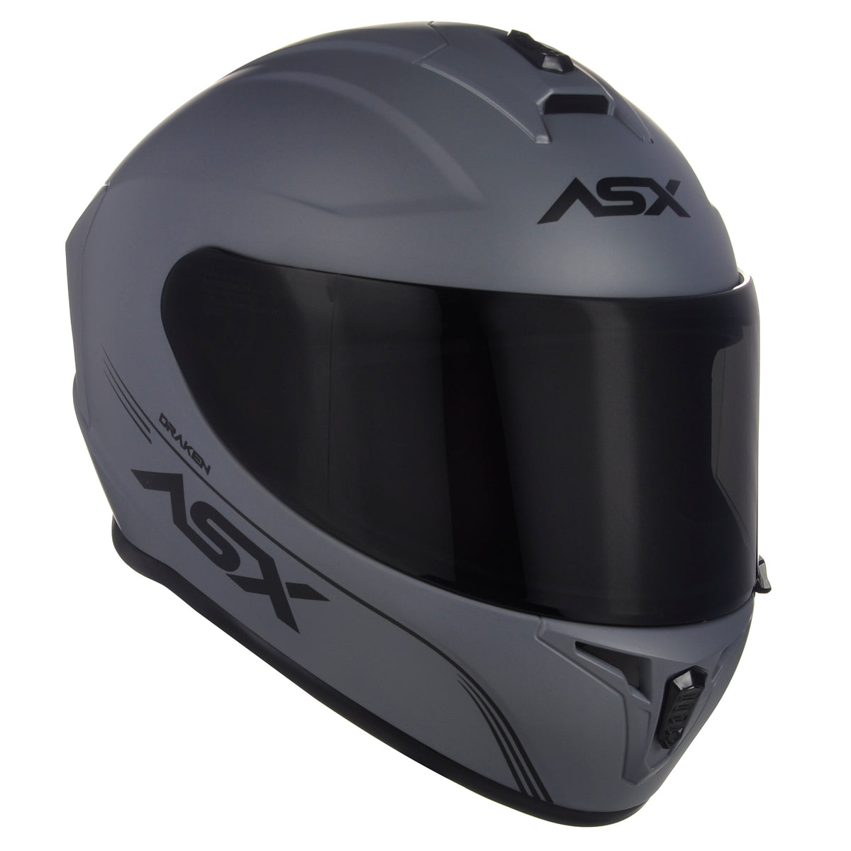 Capacete ASX draken Solid Fosco Cinza