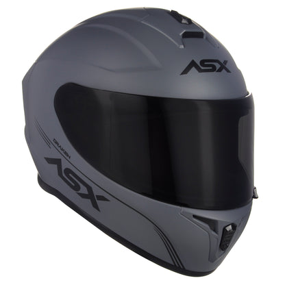 Capacete ASX draken Solid Fosco Cinza