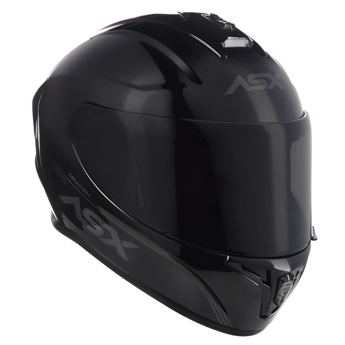 Capacete ASX draken Solid Brilho Preto