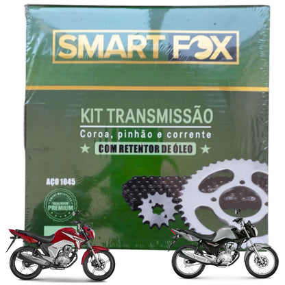 Kit Relação Transmissão Com Retentor Titan 150 Fan 150 2004-2015