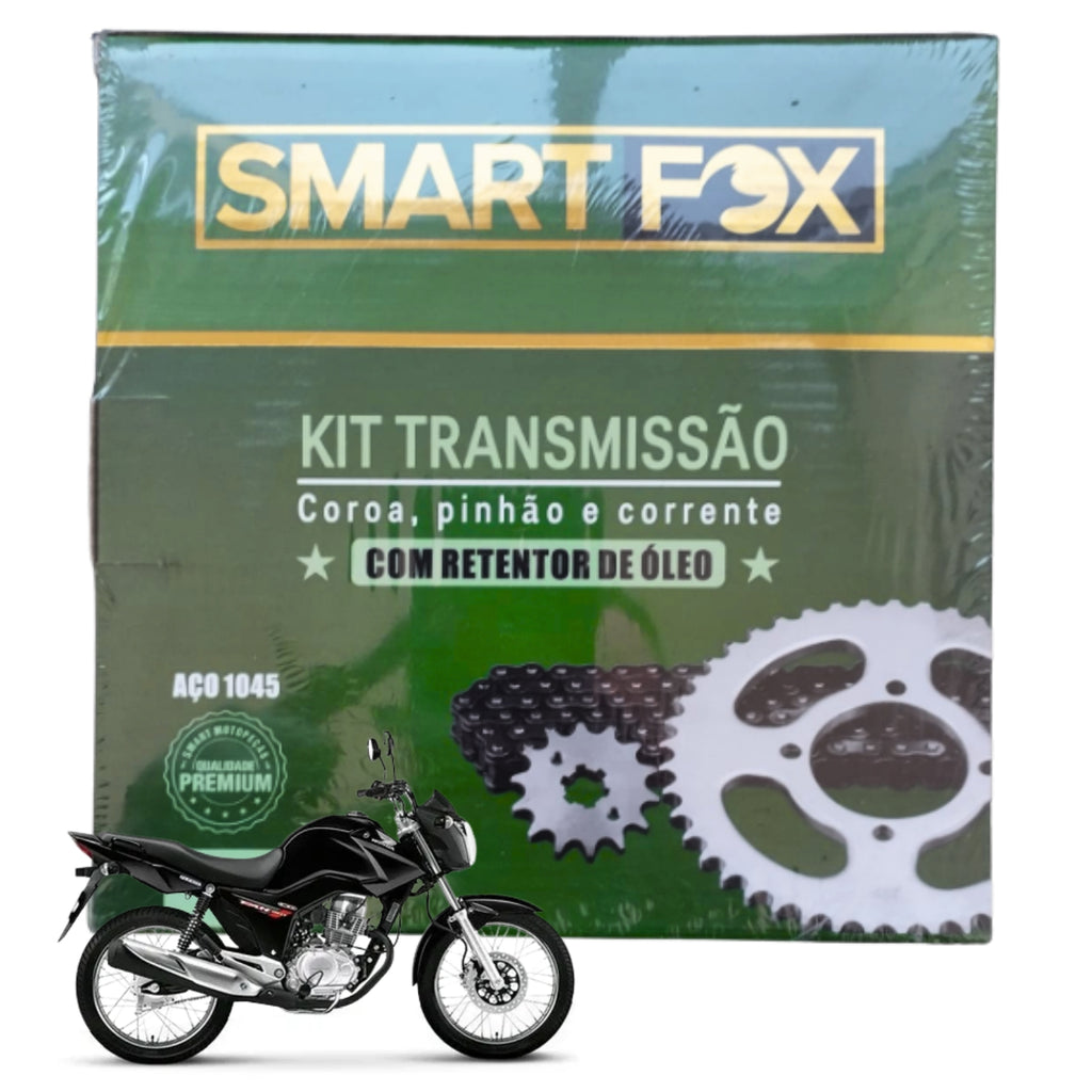 Kit Relação Transmissão Com retentor Cg 125 Fan 2014-2018