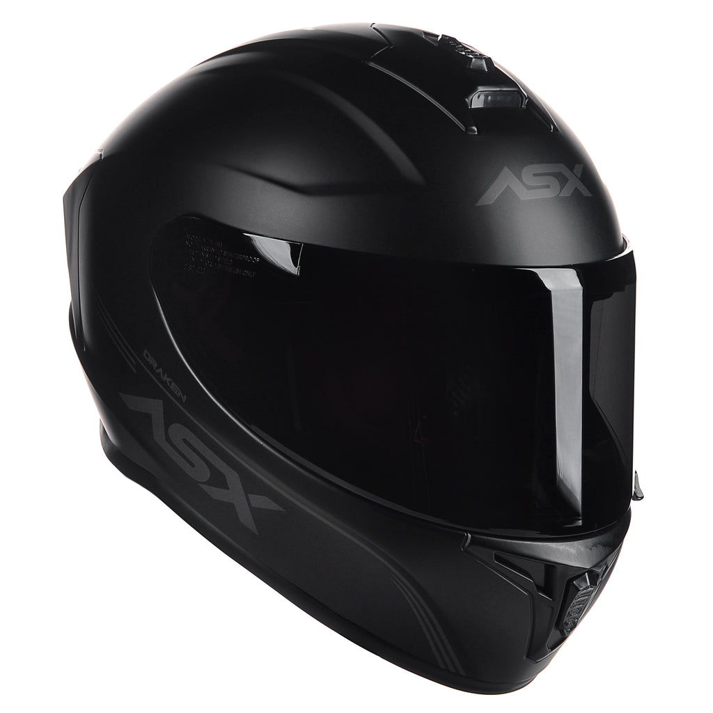 Capacete ASX draken Solid Fosco Preto