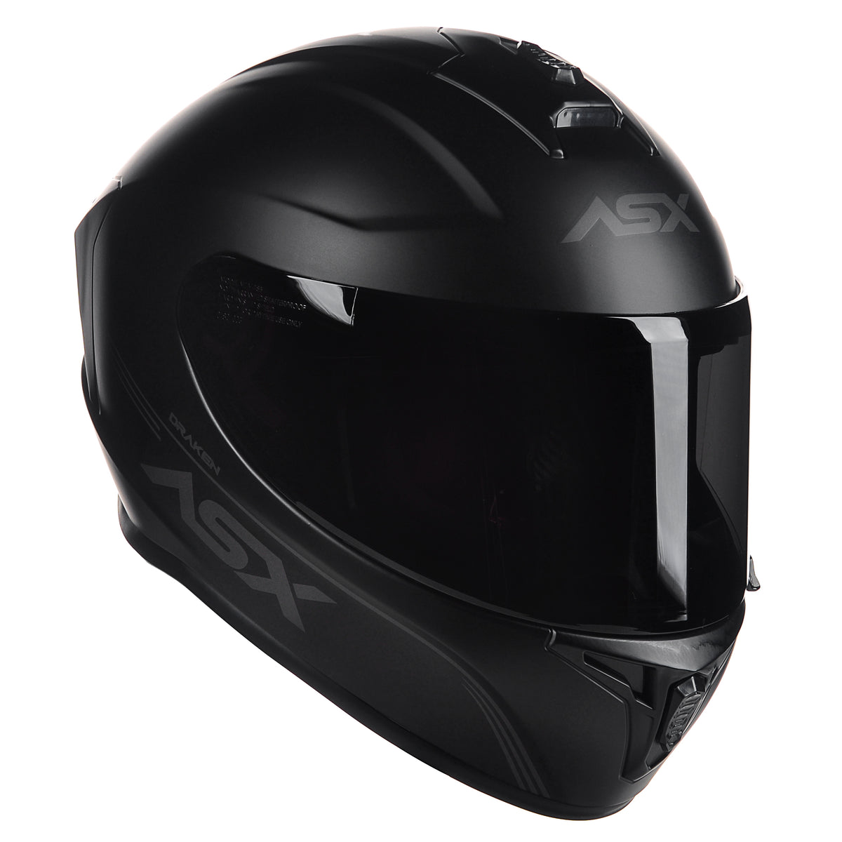 Capacete ASX draken Solid Fosco Preto