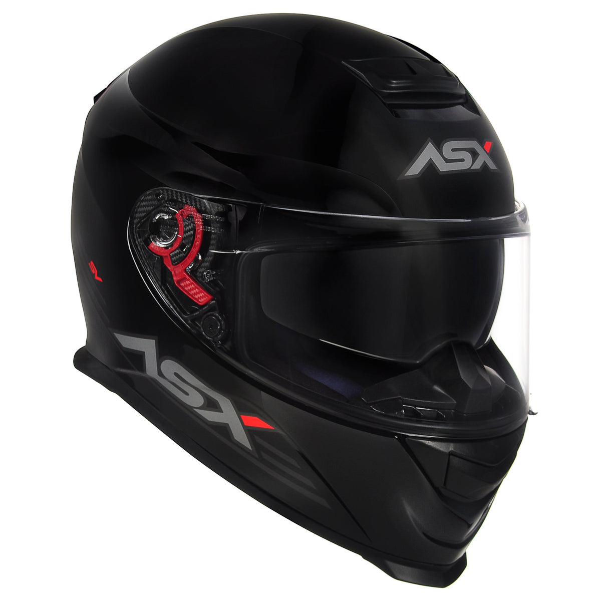 Capacete ASX Eagle SV Solid Preto Brilho