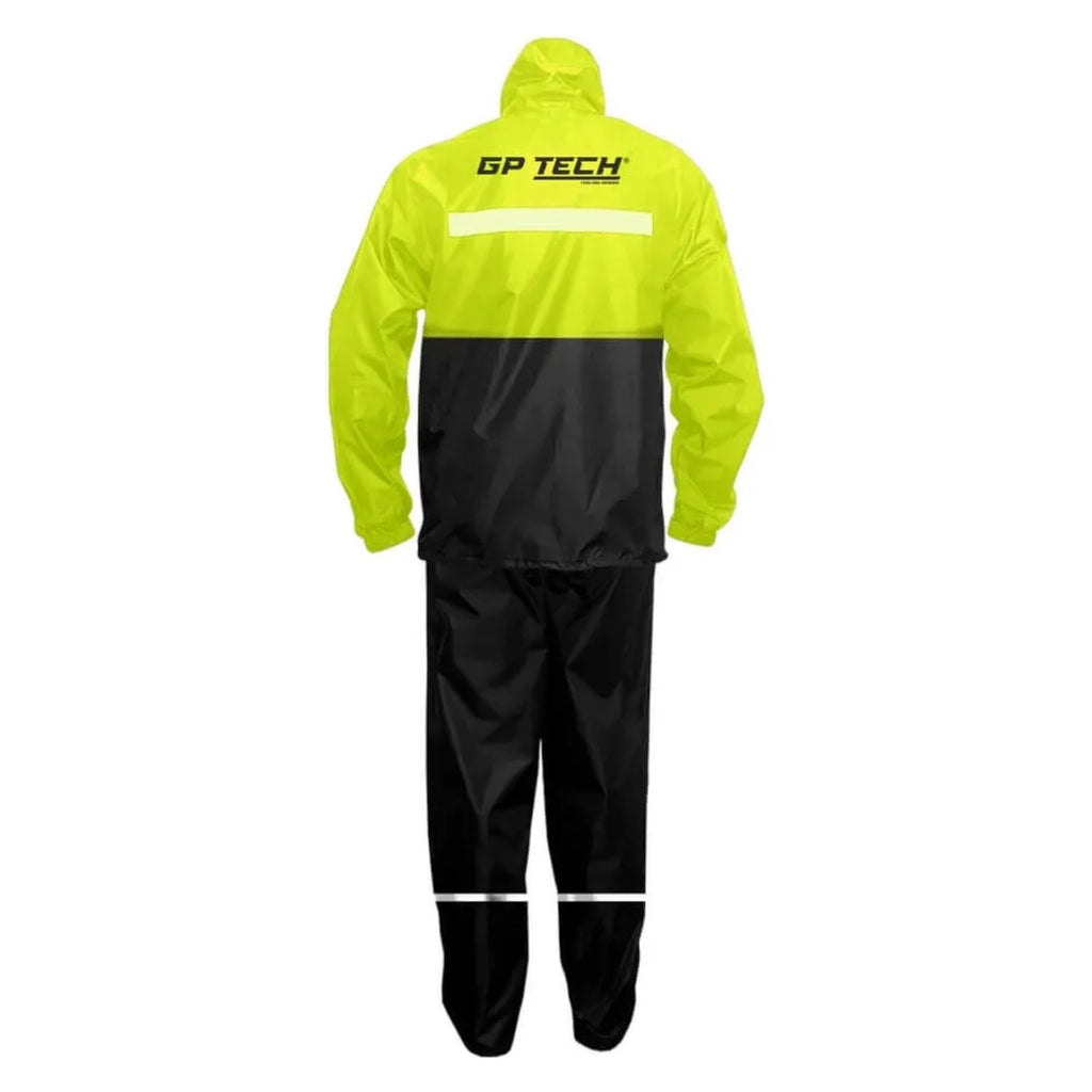 CONJUNTO CAPA CHUVA GP TECH SIENA NYLON PREMIUM PRETO AMARELO