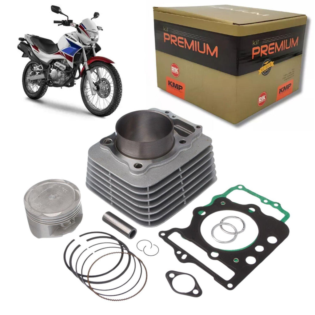 KIT COM CILINDRO PISTAO KMP HONDA NX FALCON 400 ATE 2002