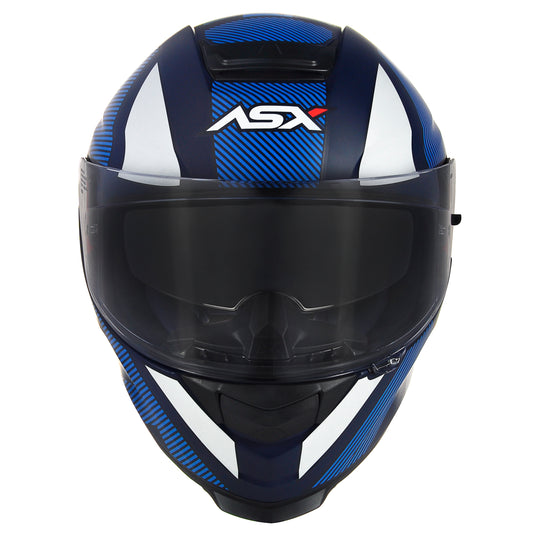 Capacete ASX Eagles SV Lines Fosco Azul/Branco/Vermelho