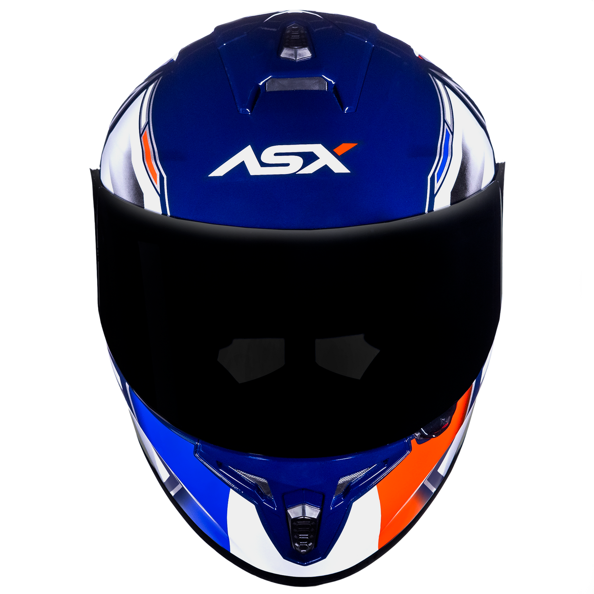 Capacete ASX draken Pilot Brilho Azul/Branco/Vermelho