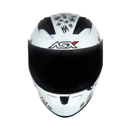 Capacete ASX City Fun Brilho Branco/Preto