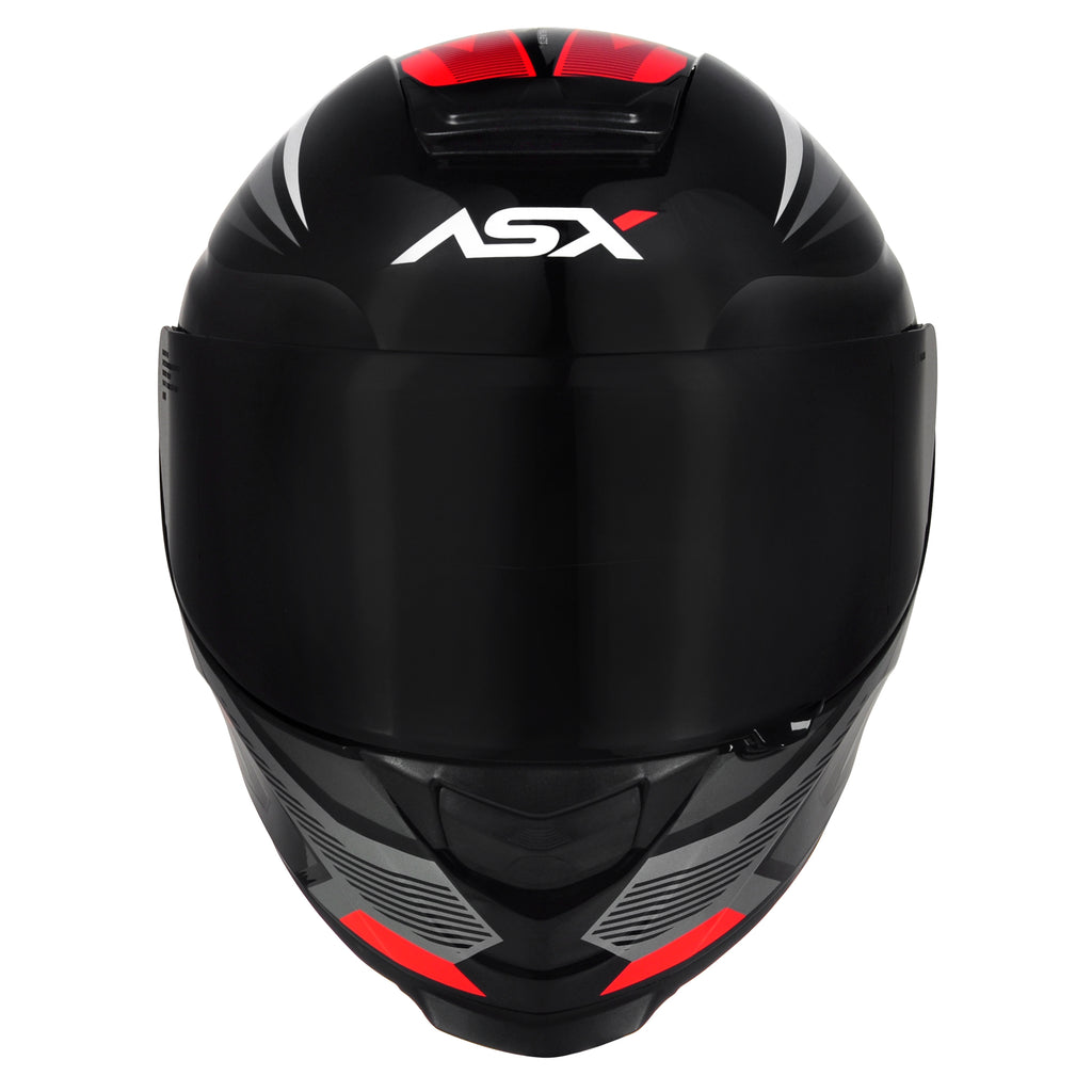 Capacete ASX Eagle Street Brilho Preto/Grafite/Branco