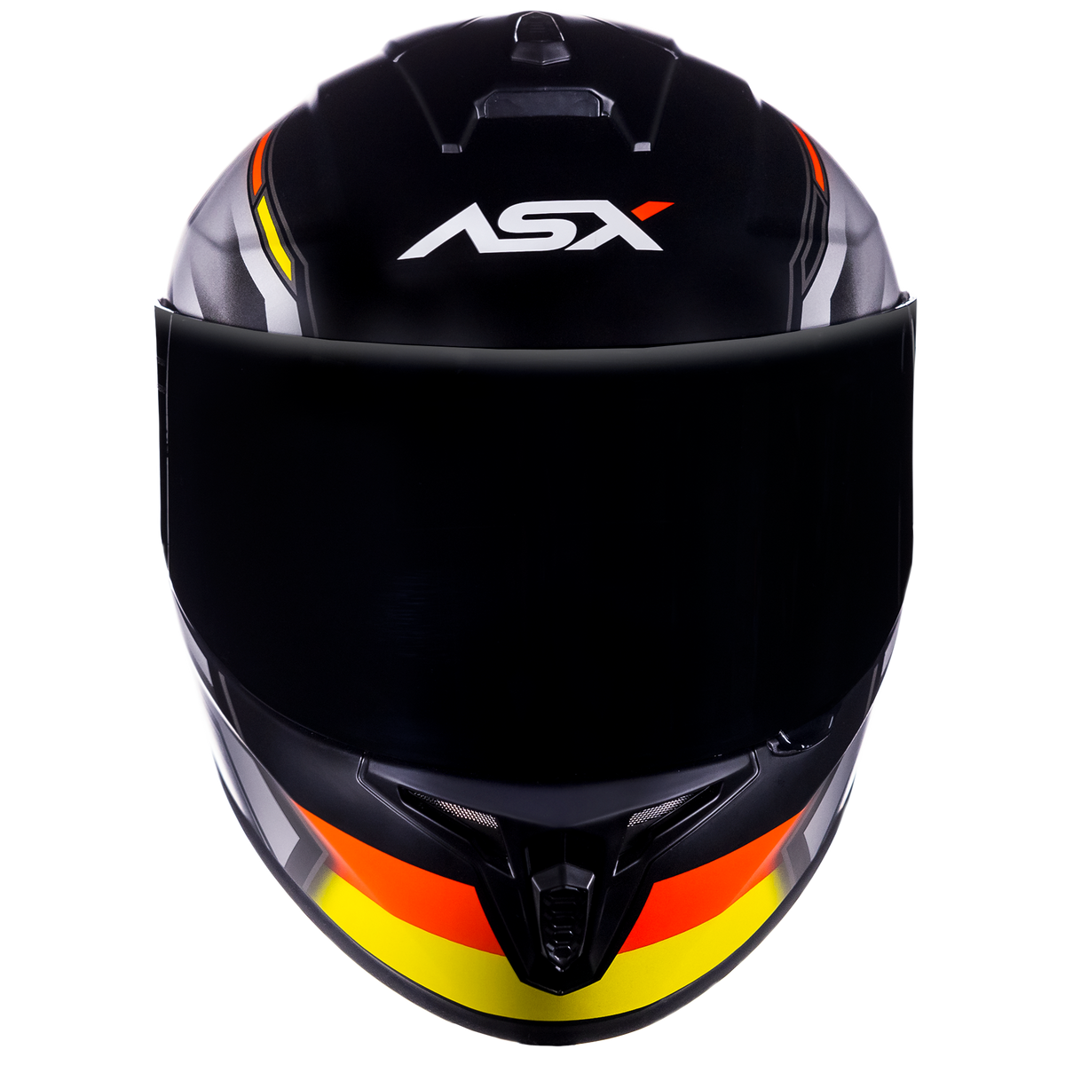 Capacete ASX draken Pilot Fosco Preto/Vermelho/Amarelo