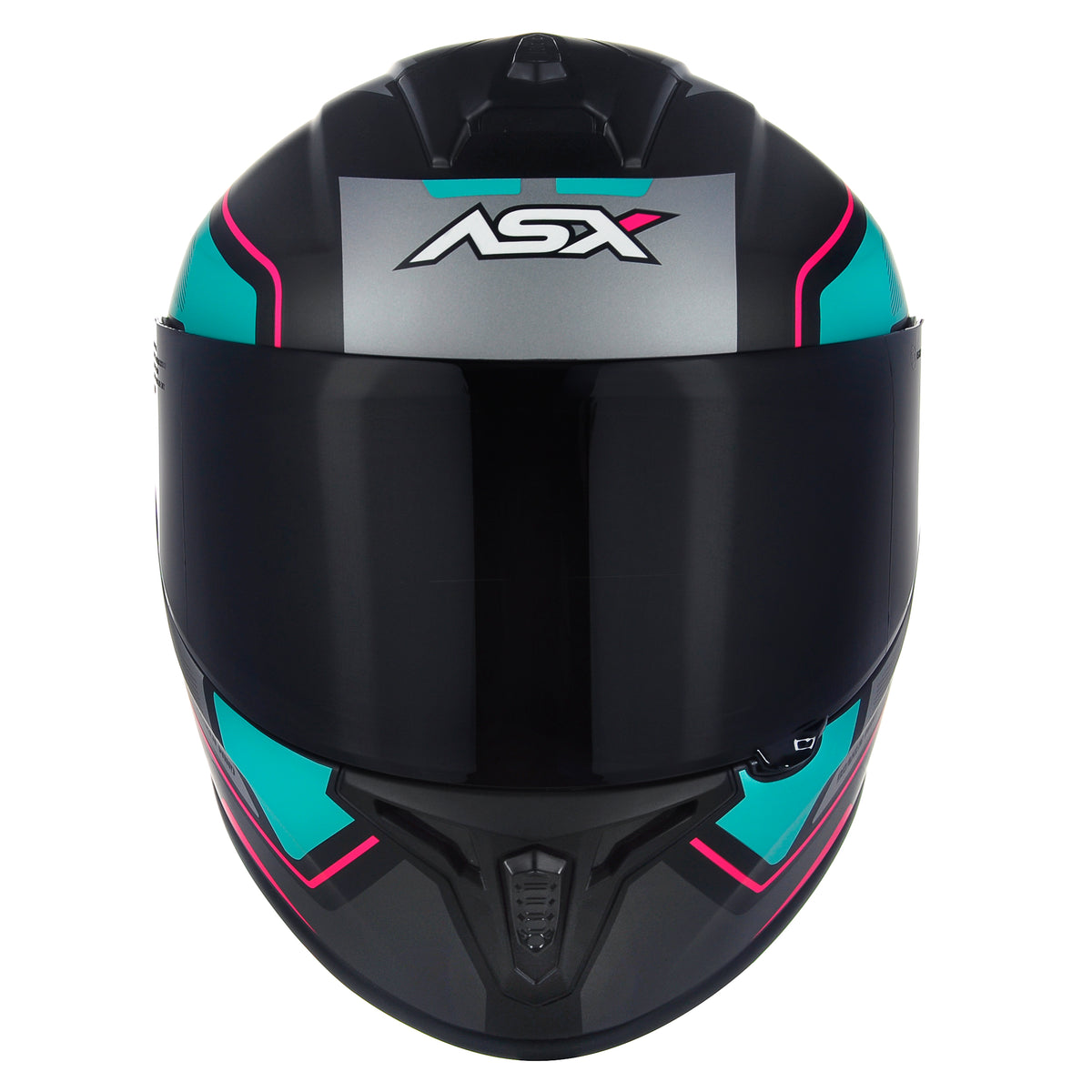 Capacete ASX Draken Wind Fosco Preto/Tiffany/Rosa