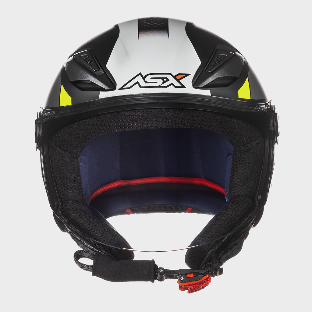 Capacete ASX City Air Square Fosco Preto/Grafite/Amarelo
