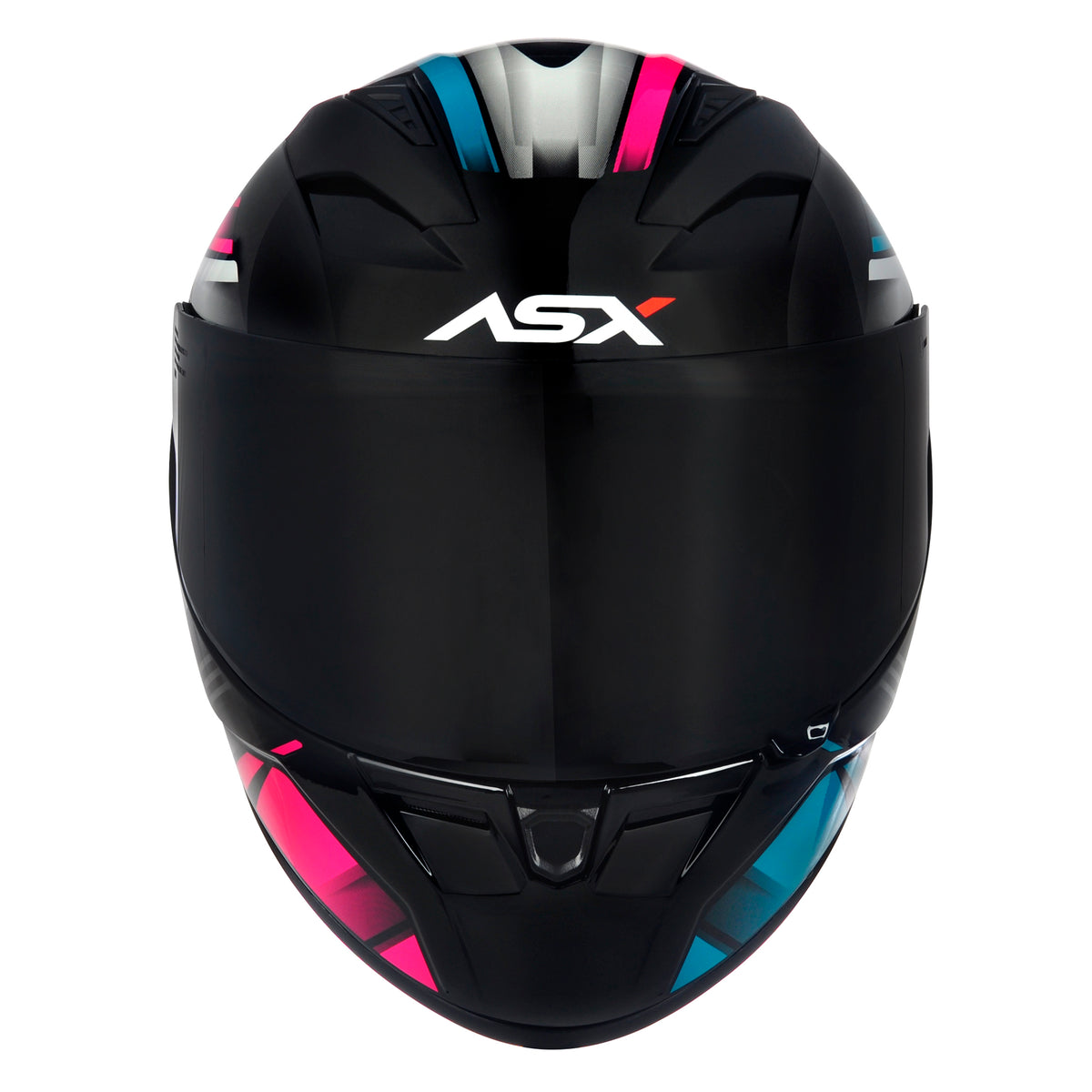Capacete ASX City Start Brilho Preto/turquesa/rosa