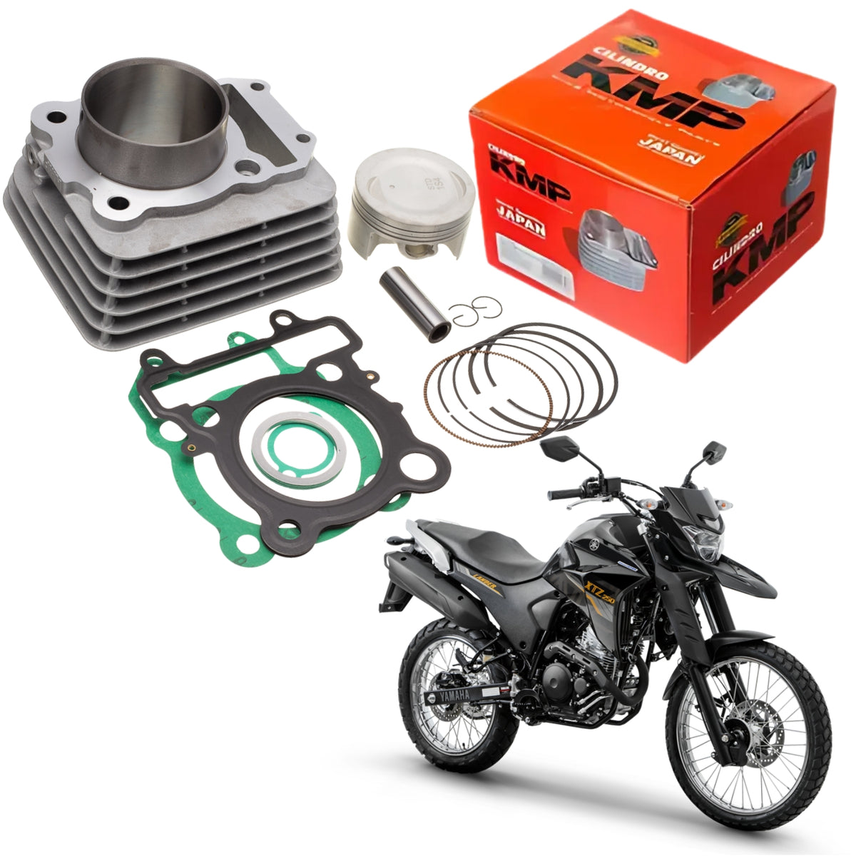 Kit Cilindro Pistão Juntas Travas Aneis Rik KMP