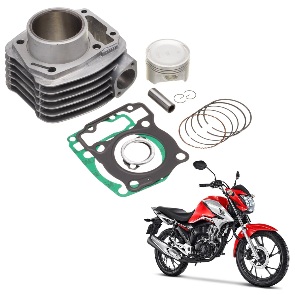 KIT COM CILINDRO PISTAO KMP HONDA CG TITAN FAN 160