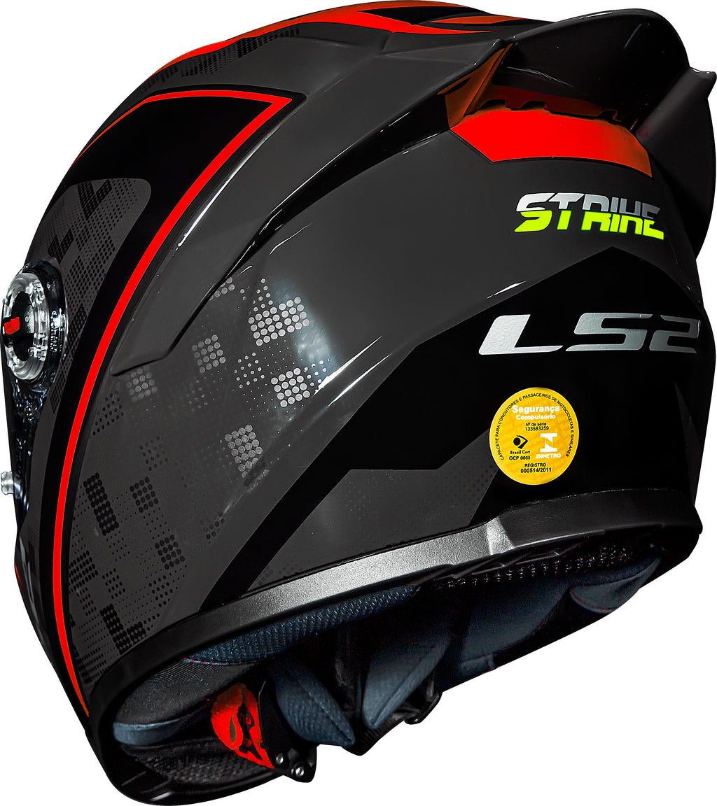 Capacete Ls2 ff358 S Striker Titânio Vermelho