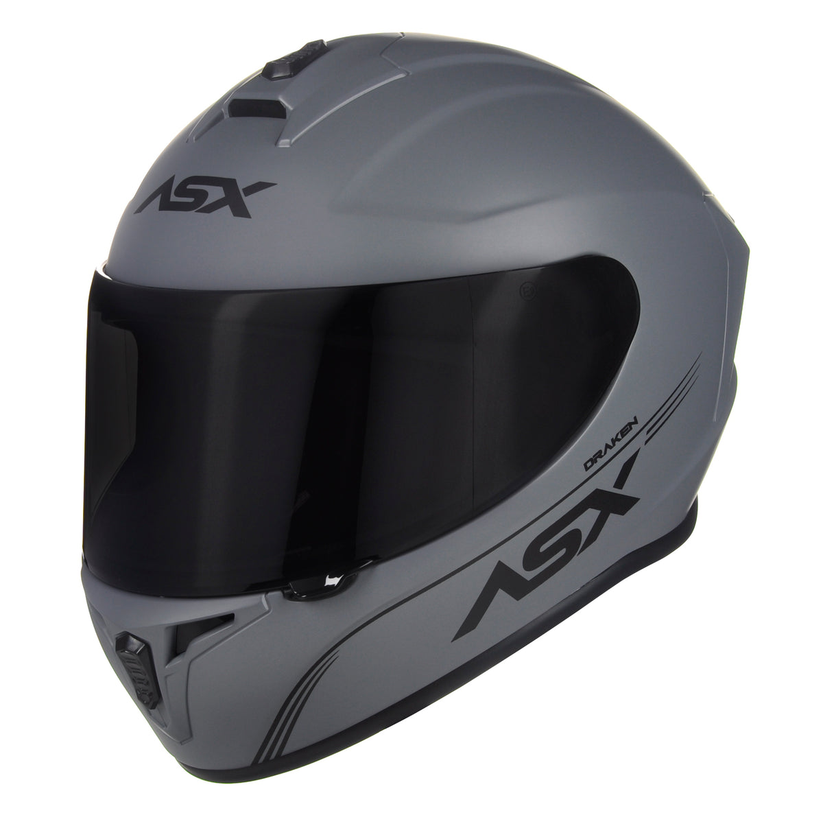 Capacete ASX draken Solid Fosco Cinza