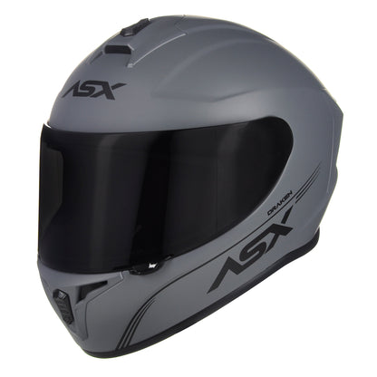 Capacete ASX draken Solid Fosco Cinza