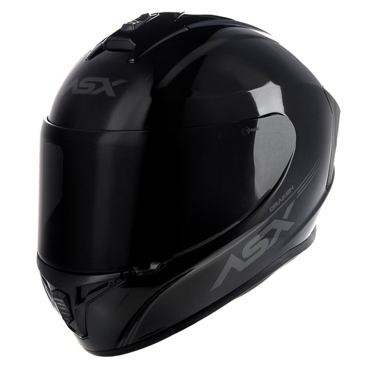 Capacete ASX draken Solid Brilho Preto