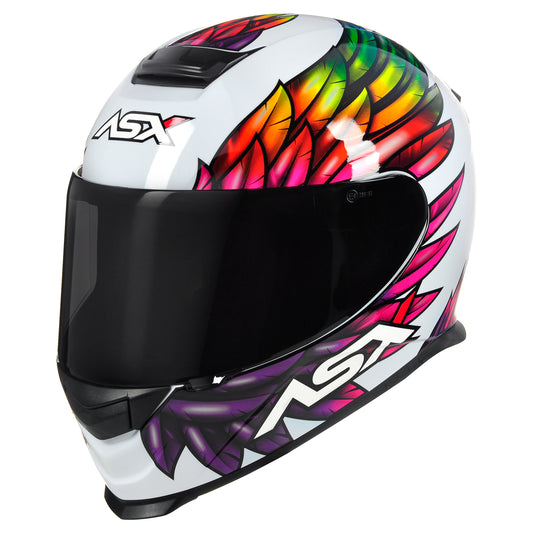 Capacete ASX Eagle Vibes Brilho Branco Color