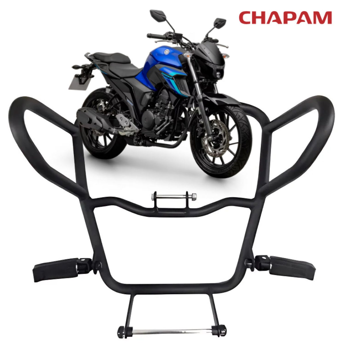 Protetor Motor Carenagem Fazer 250 Fz25 2018 A 2025 Com Pedaleira
