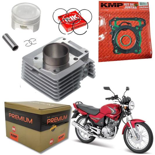 KIT PREMIUM COM CILINDRO PISTAO KMP YAMAHA YBR 125