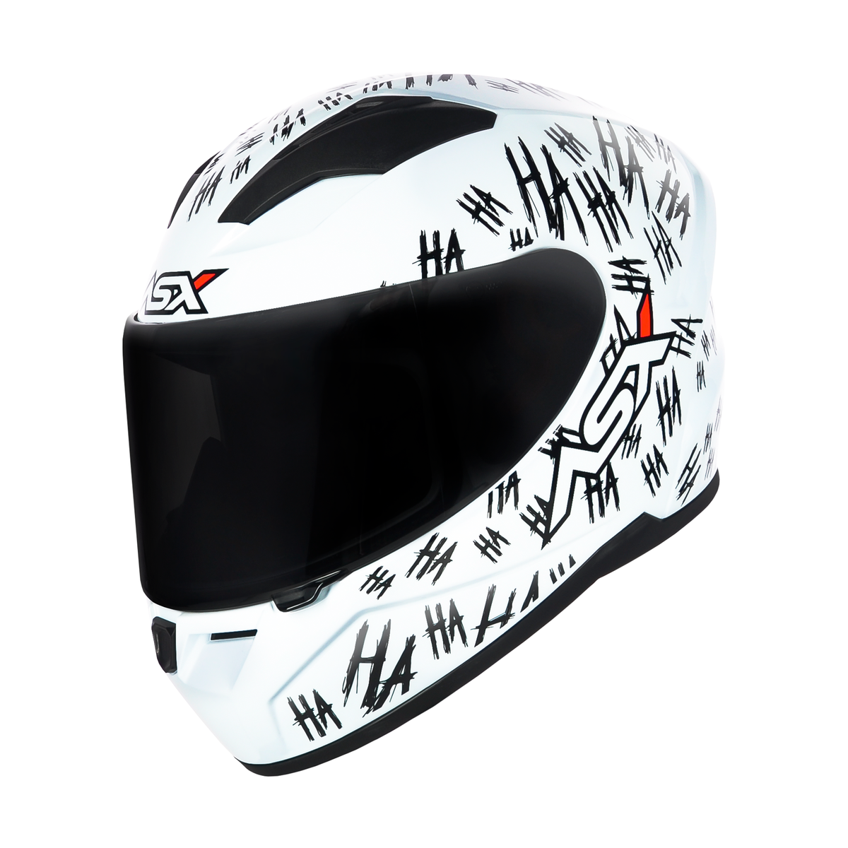 Capacete ASX City Fun Brilho Branco/Preto