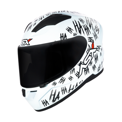 Capacete ASX City Fun Brilho Branco/Preto