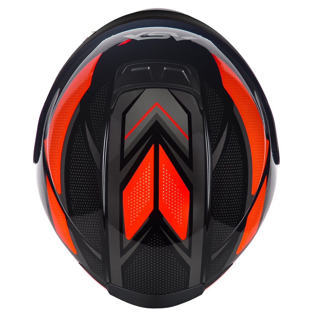 Capacete ASX Eagle Fast Brilho Preto/Vermelho/Grafite