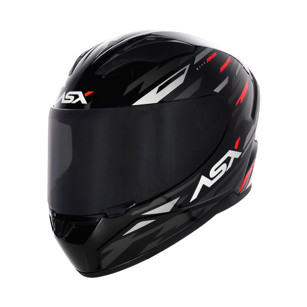 Capacete ASX City Arrow Preto/Brilho/Grafite