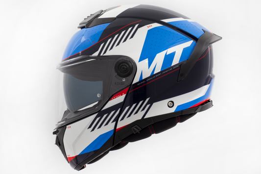 Capacete Mt Helmets Atom 2 SV Edix D7 Azul Brilho