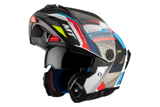 Capacete Mt Helmets Atom 2 SV BAST A0 Branco Pérola Brilhante