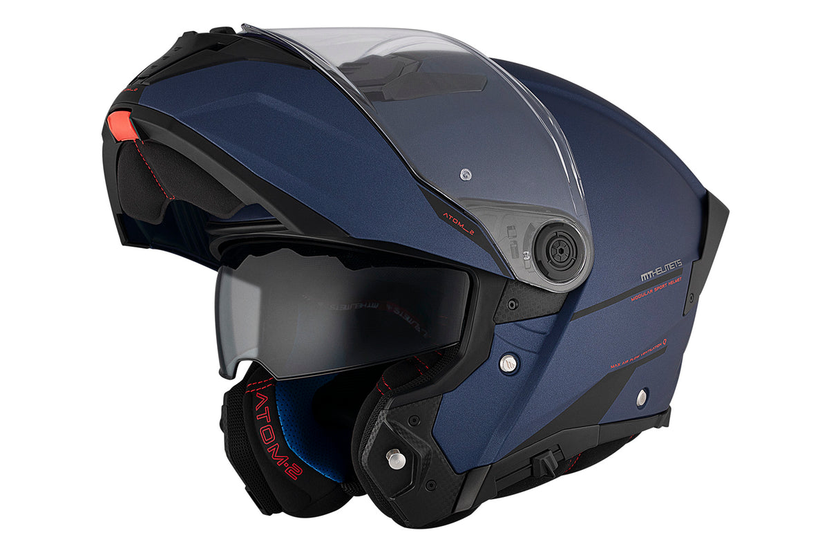 Capacete Mt Helmets Atom 2 SV Solid A7 Azul Matte