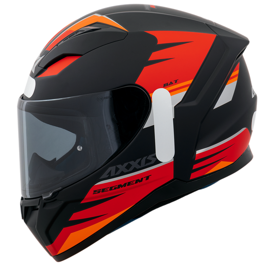 Capacete Axxis Segment Bat B5 Vermelho Flourescente Matte